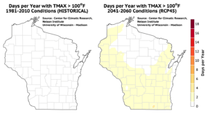 It's likely that most of Wisconsin will see a couple of 100-degree days in the future.